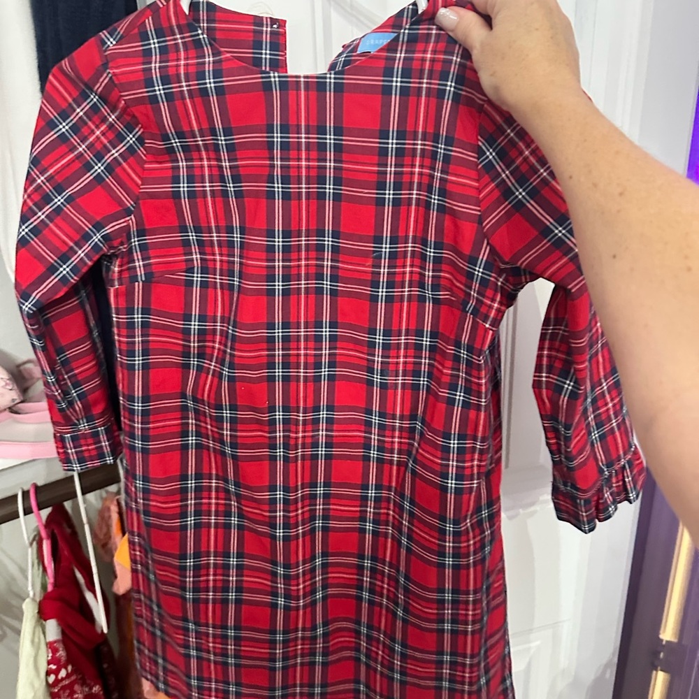 Draper James Red and Blue Plaid Dress